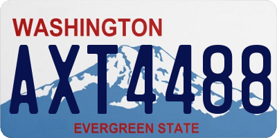 WA license plate AXT4488