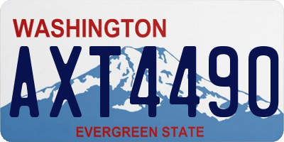 WA license plate AXT4490