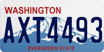 WA license plate AXT4493