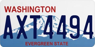 WA license plate AXT4494