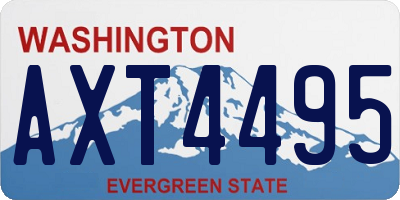 WA license plate AXT4495