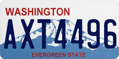 WA license plate AXT4496