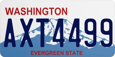 WA license plate AXT4499