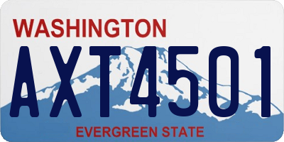 WA license plate AXT4501