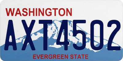 WA license plate AXT4502