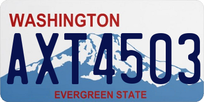 WA license plate AXT4503