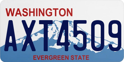 WA license plate AXT4509