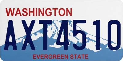 WA license plate AXT4510