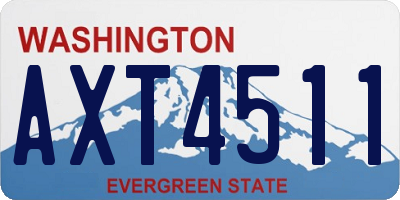 WA license plate AXT4511