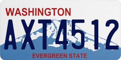 WA license plate AXT4512