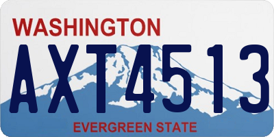 WA license plate AXT4513