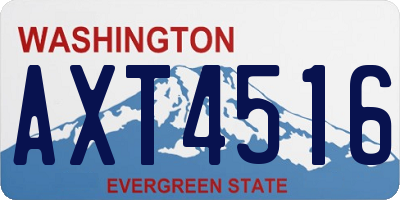 WA license plate AXT4516