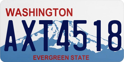 WA license plate AXT4518