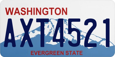 WA license plate AXT4521