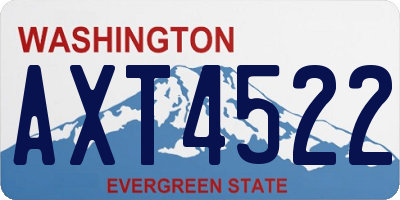 WA license plate AXT4522