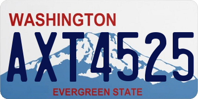 WA license plate AXT4525