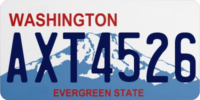 WA license plate AXT4526