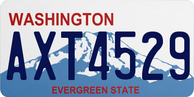 WA license plate AXT4529