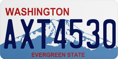 WA license plate AXT4530