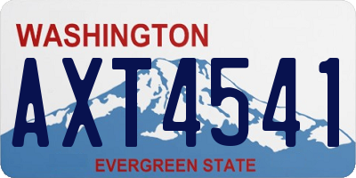 WA license plate AXT4541