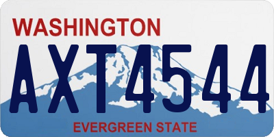 WA license plate AXT4544