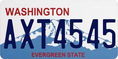 WA license plate AXT4545