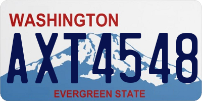 WA license plate AXT4548