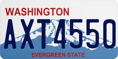 WA license plate AXT4550