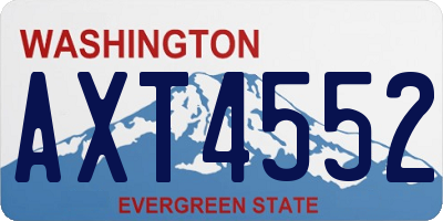 WA license plate AXT4552