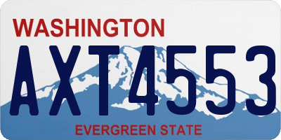 WA license plate AXT4553
