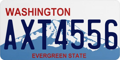 WA license plate AXT4556