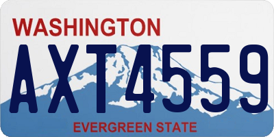 WA license plate AXT4559