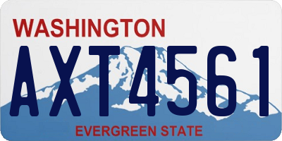 WA license plate AXT4561