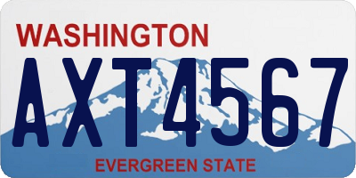 WA license plate AXT4567