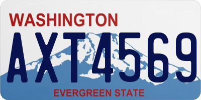 WA license plate AXT4569