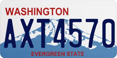 WA license plate AXT4570