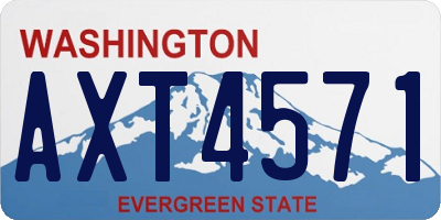 WA license plate AXT4571