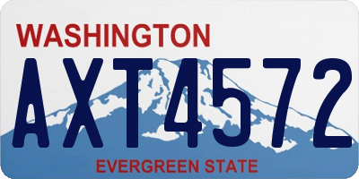 WA license plate AXT4572