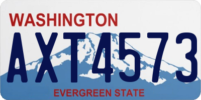 WA license plate AXT4573