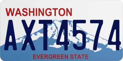 WA license plate AXT4574