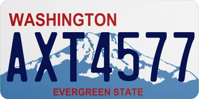 WA license plate AXT4577