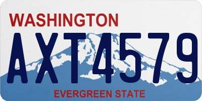 WA license plate AXT4579