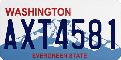 WA license plate AXT4581