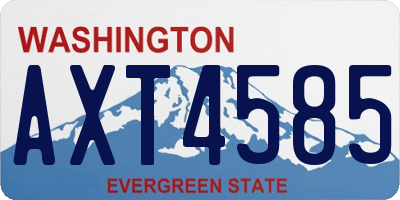 WA license plate AXT4585