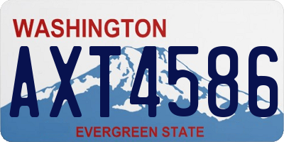 WA license plate AXT4586