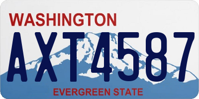 WA license plate AXT4587
