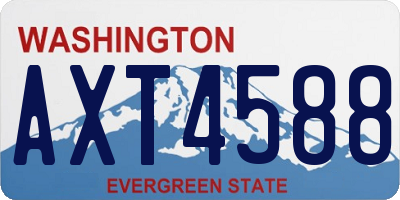 WA license plate AXT4588