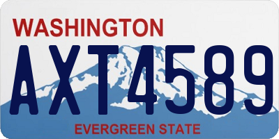 WA license plate AXT4589