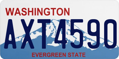WA license plate AXT4590