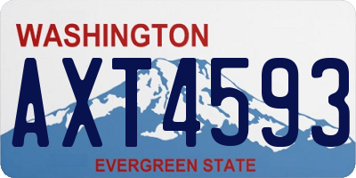 WA license plate AXT4593